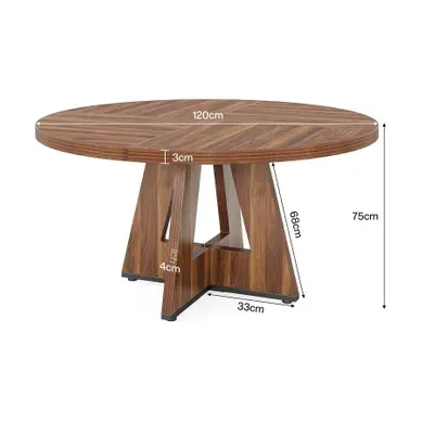 Table Ronde Pour Salle à Manger, Cuisine, Salle à Manger, Salon, 120 Cm, Pour 4 Personnes Table Ronde Pour Salle à Manger, Cuisine, Salle à Manger, Salon, 120 Cm, Pour 4 Personnes