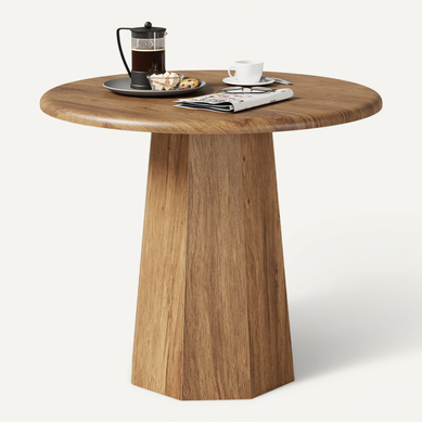 Petite Table Ronde Pour 2 à 4 Personnes, 80 Cm, Piètement Octogonal Pour Salle à Manger Petite Table Ronde Pour 2 à 4 Personnes, 80 Cm, Piètement Octogonal Pour Salle à Manger
