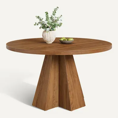 Table De Salle à Manger Ronde Pour 4 Personnes, Table De Cuisine Ronde Avec Pied Central