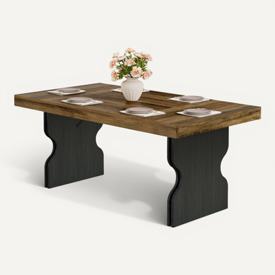 Table à Manger Rectangulaire De 160 Cm Pour 4 à 6 Personnes, Grande Table De Cuisine, (table Seule) Table à Manger Rectangulaire De 160 Cm Pour 4 à 6 Personnes, Grande Table De Cuisine, (table Seule)