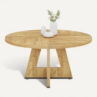Table De Salle à Manger Ronde Pour 4,120 Cm, Table De Cuisine Ronde De Style Campagnard Table De Salle à Manger Ronde Pour 4,120 Cm, Table De Cuisine Ronde De Style Campagnard