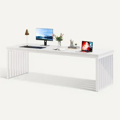 Bureau De 180 Cm, Grand Bureau D'ordinateur, Bureau PC, Bureau Avec Cadre En Métal Robuste Bureau De 180 Cm, Grand Bureau D'ordinateur, Bureau PC, Bureau Avec Cadre En Métal Robuste