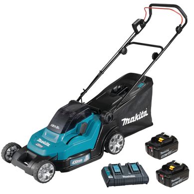 Tondeuse à Gazon 2x18v Lxt 43cm + 2 Batteries 5ah + Chargeur - Makita - Dlm432pt2 Tondeuse à Gazon 2x18v Lxt 43cm + 2 Batteries 5ah + Chargeur - Makita - Dlm432pt2