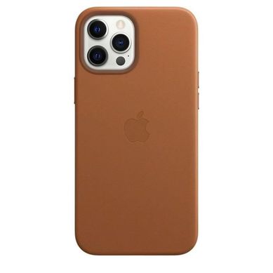 Coque En Cuir iPhone 12 Pro Max Avec Magsafe - Brun Selle