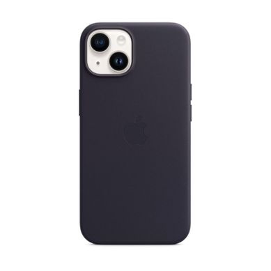 Coque En Cuir Avec Magsafe Pour iPhone 14 Encre Violette Coque En Cuir Avec Magsafe Pour iPhone 14 Encre Violette