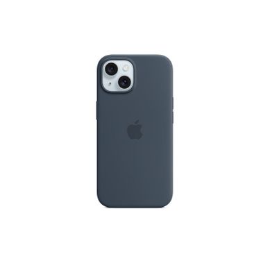 Coque En Silicone Avec Magsafe Pour iPhone 15 Bleu Orage Coque En Silicone Avec Magsafe Pour iPhone 15 Bleu Orage