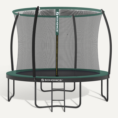 Trampoline Pour Enfants Diamètre 305 Cm, Filet De Protection, Poteau Incurvé 180 Cm, Noir Et Vert Trampoline Pour Enfants Diamètre 305 Cm, Filet De Protection, Poteau Incurvé 180 Cm, Noir Et Vert
