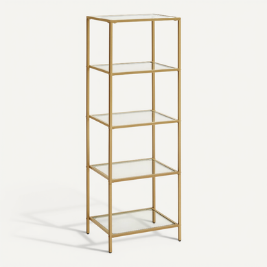 étagère De Rangement 5 Niveaux, Colonne Salle De Bain, Pour Salon, Chambre, Bureau
