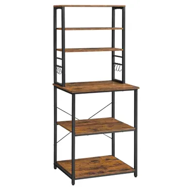 étagère De Cuisine, étagère Pour Machine à Café,pour Four à Micro-ondes,40 X 60 X 167 Cm, Marron étagère De Cuisine, étagère Pour Machine à Café,pour Four à Micro-ondes,40 X 60 X 167 Cm, Marron