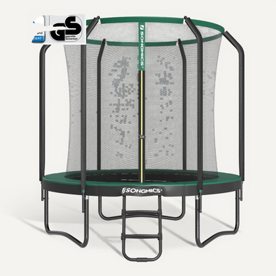 Trampoline, 244 Cm, Avec Filet De Sécurité Intérieur, échelle, Pour Enfants Et Adultes,vert Trampoline, 244 Cm, Avec Filet De Sécurité Intérieur, échelle, Pour Enfants Et Adultes,vert