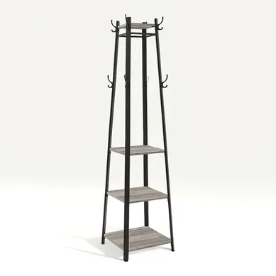 Porte-manteaux, Portant à Vêtements, Cadre En Acier, Style Industriel, Grège
