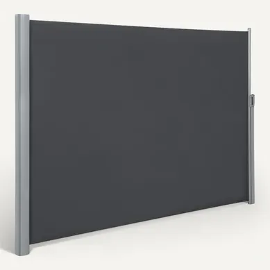 200 X 400 Cm (h X L), Store Latéral Pour Balcon Et Terrasse, Brise-vue Gris Foncé 200 X 400 Cm (h X L), Store Latéral Pour Balcon Et Terrasse, Brise-vue Gris Foncé