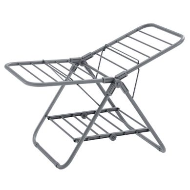 Petit étendoir à Linge, Séchoir Pliable à 2 Niveaux, 44 X 101 X 54 Cm, Gris Tourterelle Petit étendoir à Linge, Séchoir Pliable à 2 Niveaux, 44 X 101 X 54 Cm, Gris Tourterelle