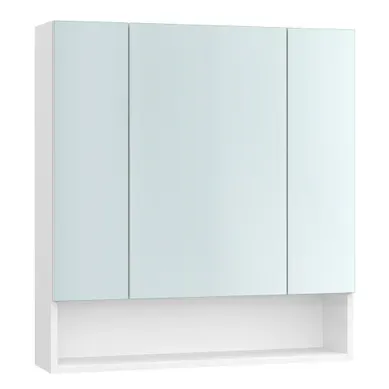 Armoire De Salle De Bain Avec Portes Miroir, étagères Réglables, 16,5 X 70 X 75 Cm, Blanc Nuage Armoire De Salle De Bain Avec Portes Miroir, étagères Réglables, 16,5 X 70 X 75 Cm, Blanc Nuage