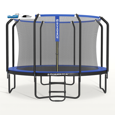 Trampoline Tüv Rheinland Gs Certifica, Trampoline De Jardin Rond,diamètre 366cm, Bleu Foncé