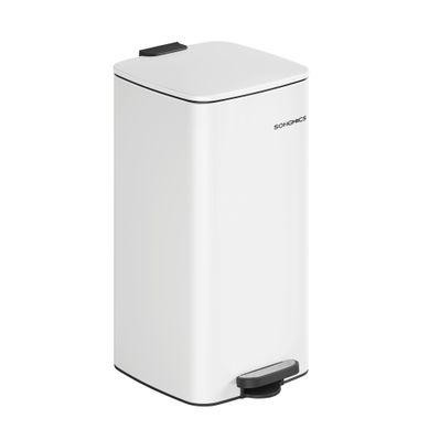 Poubelle De Cuisine, Poubelle 30 L, Poubelle à Pédale En Acier, Avec Seau Intérieur, Blanc Nuage Poubelle De Cuisine, Poubelle 30 L, Poubelle à Pédale En Acier, Avec Seau Intérieur, Blanc Nuage