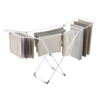 étendoir à Linge, Séchoir Pliable, Avec Barres, Support De Séchage Sur Pieds, Blanc étendoir à Linge, Séchoir Pliable, Avec Barres, Support De Séchage Sur Pieds, Blanc
