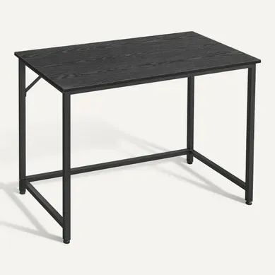 Bureau d'Ordinateur, Table, 100 x 50 x 76 cm, Cadre en Métal, Noir Boisé et Noir d'Encre Bureau d'Ordinateur, Table, 100 x 50 x 76 cm, Cadre en Métal, Noir Boisé et Noir d'Encre
