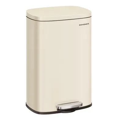 Poubelle Cuisine 50l, Fermeture En Douceur, Avec Pédale, En Acier, Seau Intérieur, Beige Sable Poubelle Cuisine 50l, Fermeture En Douceur, Avec Pédale, En Acier, Seau Intérieur, Beige Sable