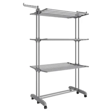 étendoir à Linge, Séchoir Mobile à 4 Niveaux, Utilisation Intérieure Et Extérieure, Gris Tourterelle étendoir à Linge, Séchoir Mobile à 4 Niveaux, Utilisation Intérieure Et Extérieure, Gris Tourterelle