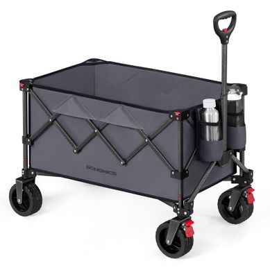 Chariot Pliable, Capacité De 150 L, Pour Extérieur, Plage, Camping, Gris Ardoise Chariot Pliable, Capacité De 150 L, Pour Extérieur, Plage, Camping, Gris Ardoise