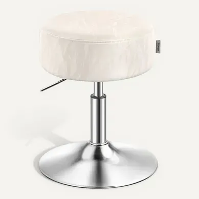 Tabouret De Maquillage, Réglable En Hauteur, Pivotant à 360 Degrés, Blanc Crème Tabouret De Maquillage, Réglable En Hauteur, Pivotant à 360 Degrés, Blanc Crème