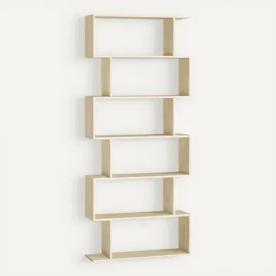 Bibliothèque, étagère à 6 Niveaux, 24 X 70 X 191.6 Cm, Cloison Séparateur, Beige Naturel Bibliothèque, étagère à 6 Niveaux, 24 X 70 X 191.6 Cm, Cloison Séparateur, Beige Naturel