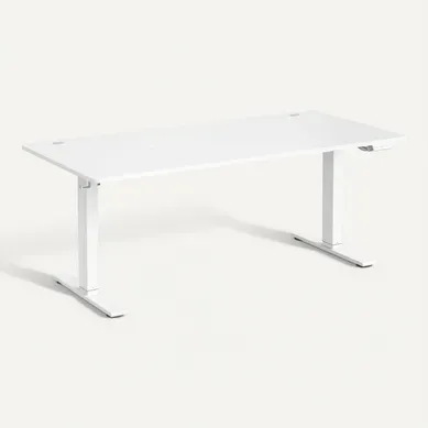 Bureau Assis-debout Réglable, 180 X 80 Cm, Avec Port USB-c, Fonction Mémoire 3 Hauteurs, Blanc Bureau Assis-debout Réglable, 180 X 80 Cm, Avec Port USB-c, Fonction Mémoire 3 Hauteurs, Blanc