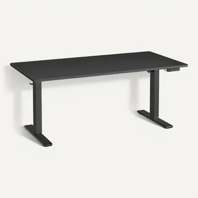 Bureau Assis-debout Réglable, 160 X 80 Cm, Avec Port USB-c, Fonction Mémoire 3 Hauteurs, Noir