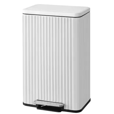 Poubelle De Cuisine à Pédale, En Acier, Seau Intérieur Amovible, Fermeture Douce, 50 L, Blanc Poubelle De Cuisine à Pédale, En Acier, Seau Intérieur Amovible, Fermeture Douce, 50 L, Blanc