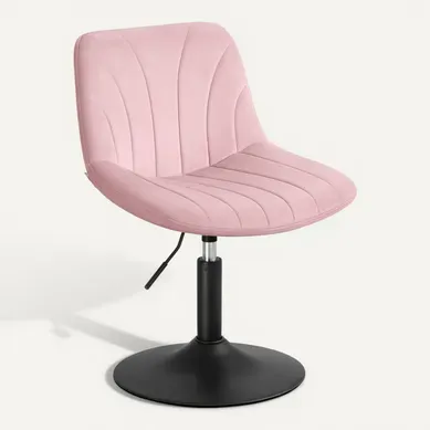 Chaise De Coiffeuse Réglable, Tabouret Avec Dossier, Rotation 360°, Velours, Pour Coiffeuse, Rose Chaise De Coiffeuse Réglable, Tabouret Avec Dossier, Rotation 360°, Velours, Pour Coiffeuse, Rose