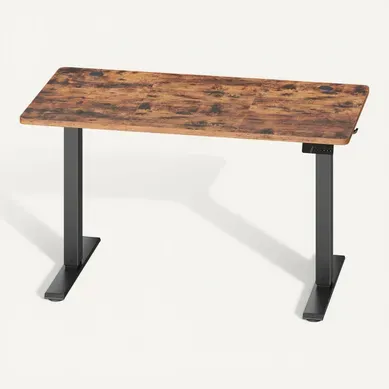 Bureau Assis-debout Réglable En Hauteur, Avec Fonction Mémoire, Télétravail, 120 X 60 Cm, Marron Bureau Assis-debout Réglable En Hauteur, Avec Fonction Mémoire, Télétravail, 120 X 60 Cm, Marron