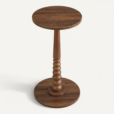 Petite Table Basse Ronde, Pieds En Bois, Table De Chevet Gain De Place, Style Moderne, Marron Petite Table Basse Ronde, Pieds En Bois, Table De Chevet Gain De Place, Style Moderne, Marron