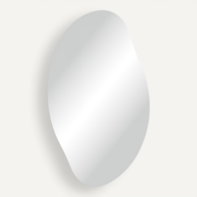 Miroir Décoratif Asymétrique, Forme Pétale, Sans Cadre, 85 X 50 Cm Miroir Décoratif Asymétrique, Forme Pétale, Sans Cadre, 85 X 50 Cm
