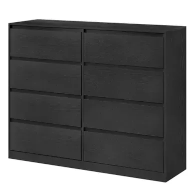 Commode 8 Tiroirs, 40 X 119,4 X 97,5 Cm, Style Moderne, Noir Commode 8 Tiroirs, 40 X 119,4 X 97,5 Cm, Style Moderne, Noir