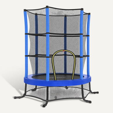 Mini Trampoline Pour Enfant, Avec Filets De Sécurité, Cadre En Acier, Bleu Mini Trampoline Pour Enfant, Avec Filets De Sécurité, Cadre En Acier, Bleu
