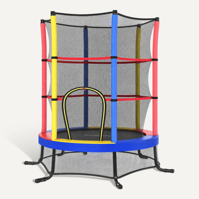 Mini Trampoline Pour Enfant, Avec Filets De Sécurité, Cadre En Acier, Multicolore Mini Trampoline Pour Enfant, Avec Filets De Sécurité, Cadre En Acier, Multicolore