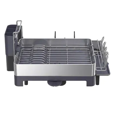 égouttoir À Vaisselle En Acier Inoxydable Avec Bec Extensible, 58,8 X 31,5 X 24,1 Cm, Gris