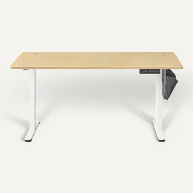 Bureau Réglable En Hauteur, 160 X 70 Cm, Fonction Mémoire, Port USB-c, Couleur Chêne Bureau Réglable En Hauteur, 160 X 70 Cm, Fonction Mémoire, Port USB-c, Couleur Chêne