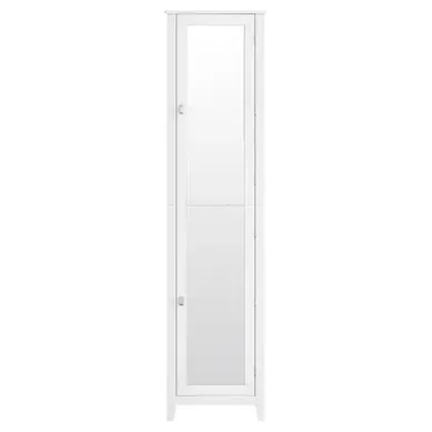 Armoire Haute De Salle De Bain, Avec Miroir Pleine Longueur, 30 X 40 X 160 Cm, Blanc Armoire Haute De Salle De Bain, Avec Miroir Pleine Longueur, 30 X 40 X 160 Cm, Blanc