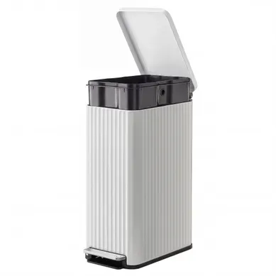 Poubelle De Cuisine 50 L, Avec Seau Amovible, Couvercle Silencieux, à Pédale, Gain De Place, Blanc Poubelle De Cuisine 50 L, Avec Seau Amovible, Couvercle Silencieux, à Pédale, Gain De Place, Blanc