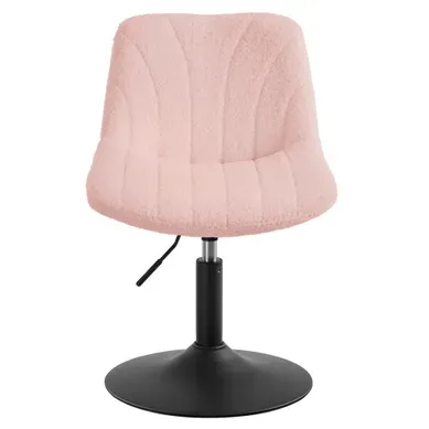 Tabouret Coiffeuse Avec Dossier, Chaise Ergonomique Réglable,43 X 46,5 X 65,5-77,5 Cm, Rose