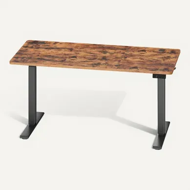 Bureau Assis-debout Réglable En Hauteur, Télétravail, Rappel De Sédentarité, 140 X 60 Cm, Marron Bureau Assis-debout Réglable En Hauteur, Télétravail, Rappel De Sédentarité, 140 X 60 Cm, Marron