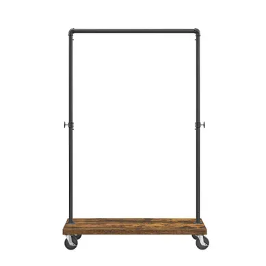 Portant D’entrée Industriel Avec étagère De Rangement, Penderie Robuste 80 Kg, Marron Et Noir