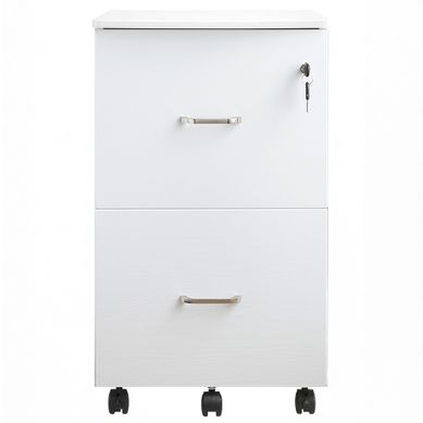 Caisson Mobile Avec 2 Tiroirs, Classeur Suspendu, Verrouillable,montage Requis, Blanc Caisson Mobile Avec 2 Tiroirs, Classeur Suspendu, Verrouillable,montage Requis, Blanc