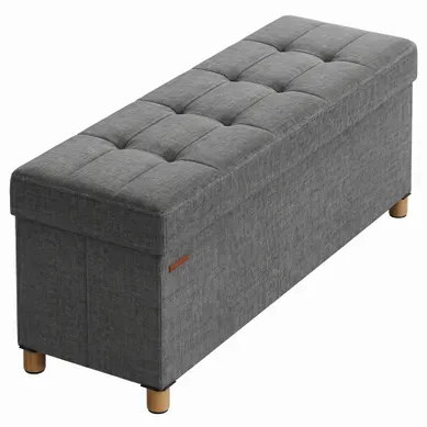 Banc De Rangement, Repose-pieds Pliable, Avec Pieds,bout De Lit, Gris Ardoise Banc De Rangement, Repose-pieds Pliable, Avec Pieds,bout De Lit, Gris Ardoise