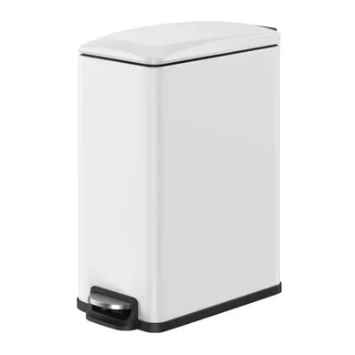 Poubelle De Cuisine 48l, Poubelle à Pédale, Pour Petits Espaces,15 Sacs Poubelle Inclus, Blanc Poubelle De Cuisine 48l, Poubelle à Pédale, Pour Petits Espaces,15 Sacs Poubelle Inclus, Blanc