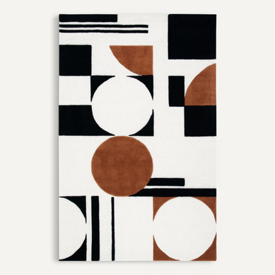 Tapis Rodeo Drive 152 X 244 Cm Géométrique Arden Ivoire / Noir