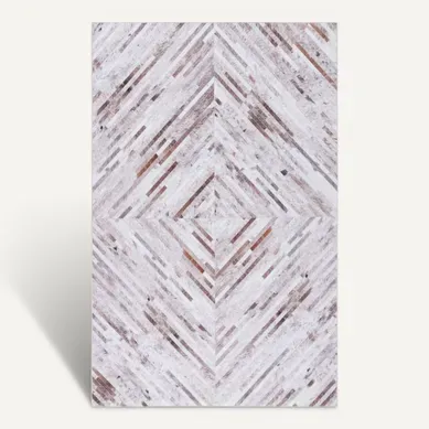 Tapis Faux Hide 183 X 274 Cm De Transition Nessa Beige / Brun
