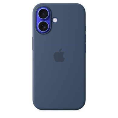 Apple iPhone 16 - Coque En Silicone Avec Magsafe - Denim Apple iPhone 16 - Coque En Silicone Avec Magsafe - Denim